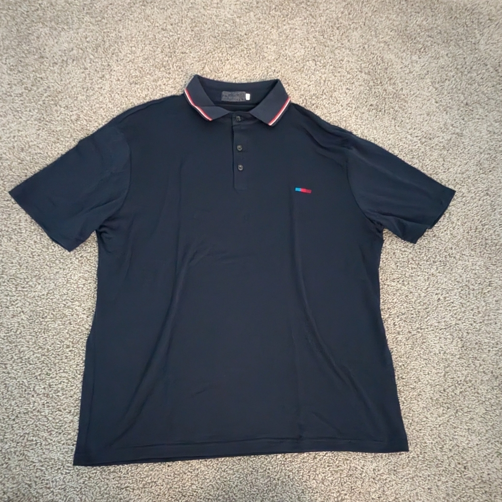 Shein Men's Navy Blue Polo Shirt Size L